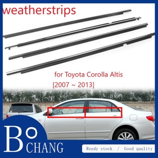Set 4 dây nhựa dán viền cửa sổ xe hơi toyota corolla altis màu đen