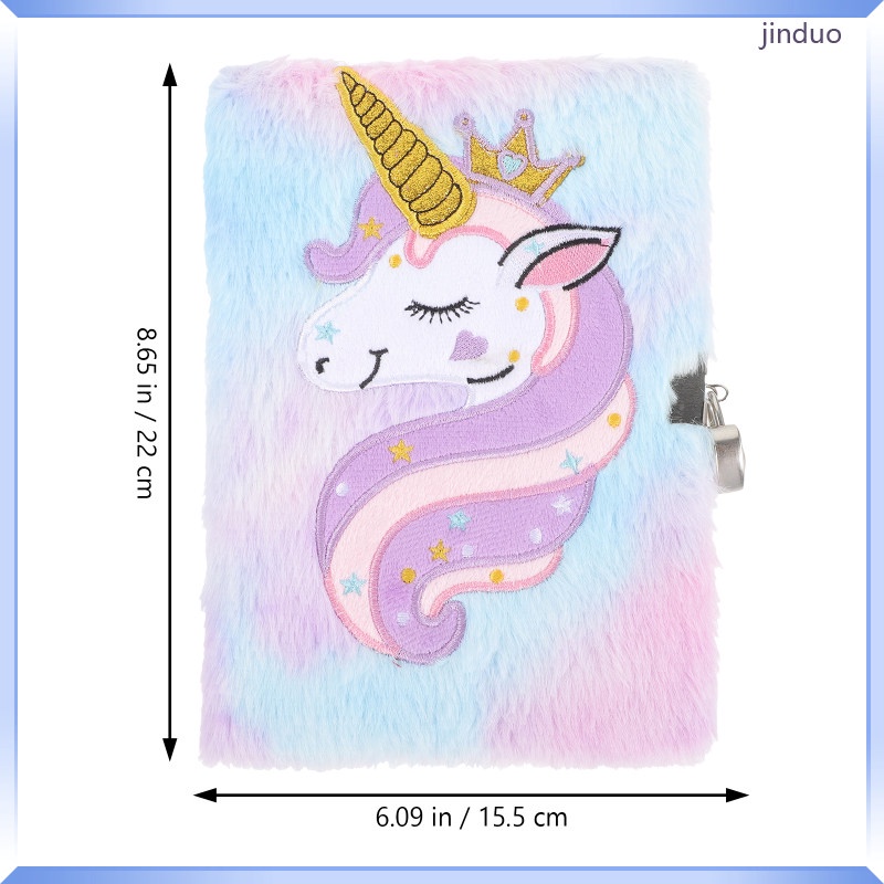 Plush lock book kids unicorn diary notebook tạp chí sản phẩm sữa girl student .vn