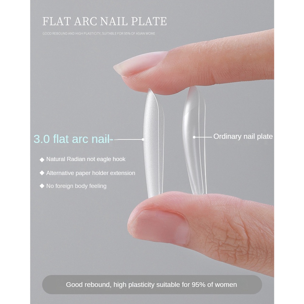 ✧Ready Stcok Mosr 1 Hộp Viên Nail Art Nail Không Khắc Và Mài Công Cụ Làm Móng Mảnh Nửa Thanh Hình Chữ T Liền Mạch Siêu Mỏng Cho Tiệm Nail 6 Kiểu Dáng CAO HƠN