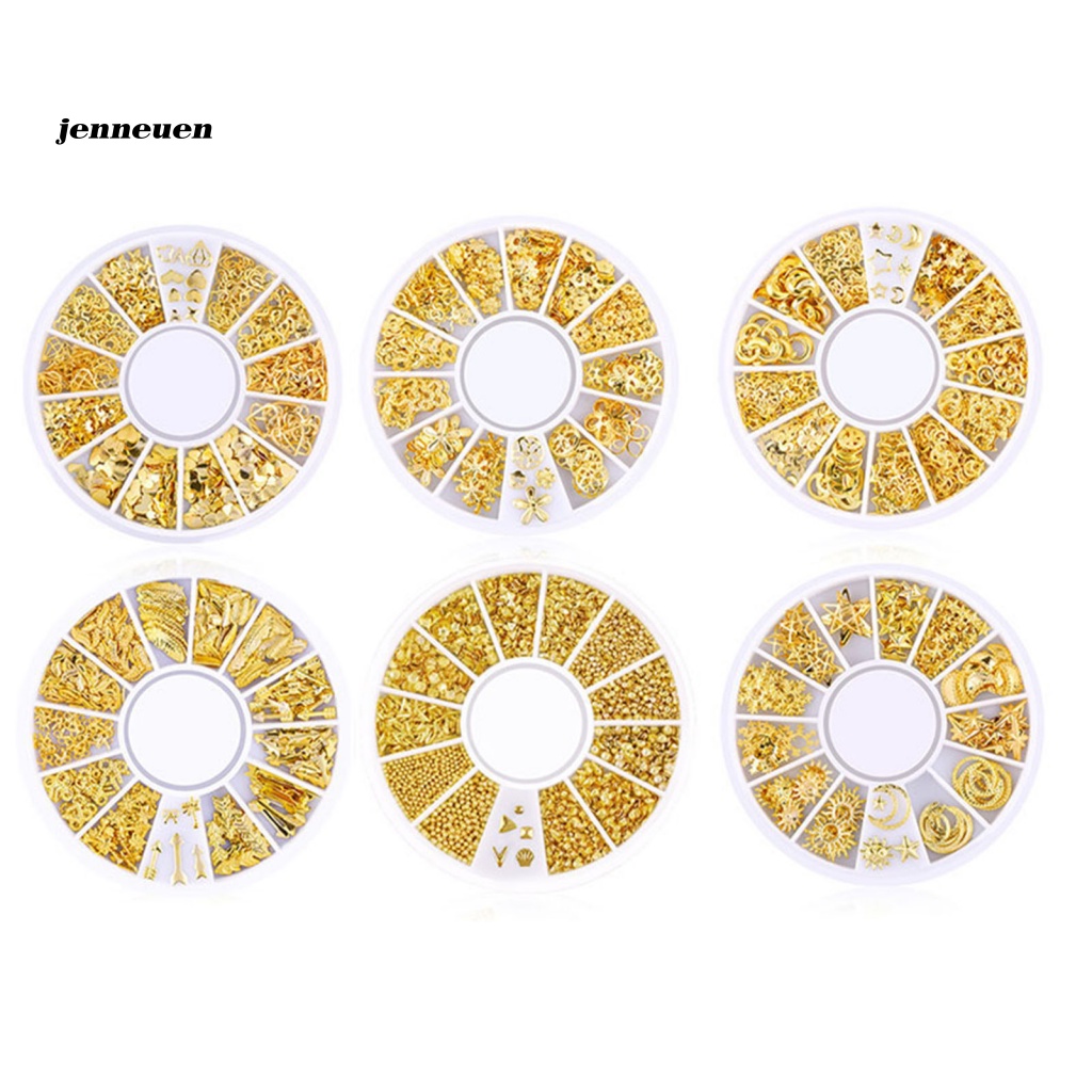 1 Bộ Phụ Kiện Trang Trí Móng Tay Hình Trăng Sao Độ Bền Cao DIY