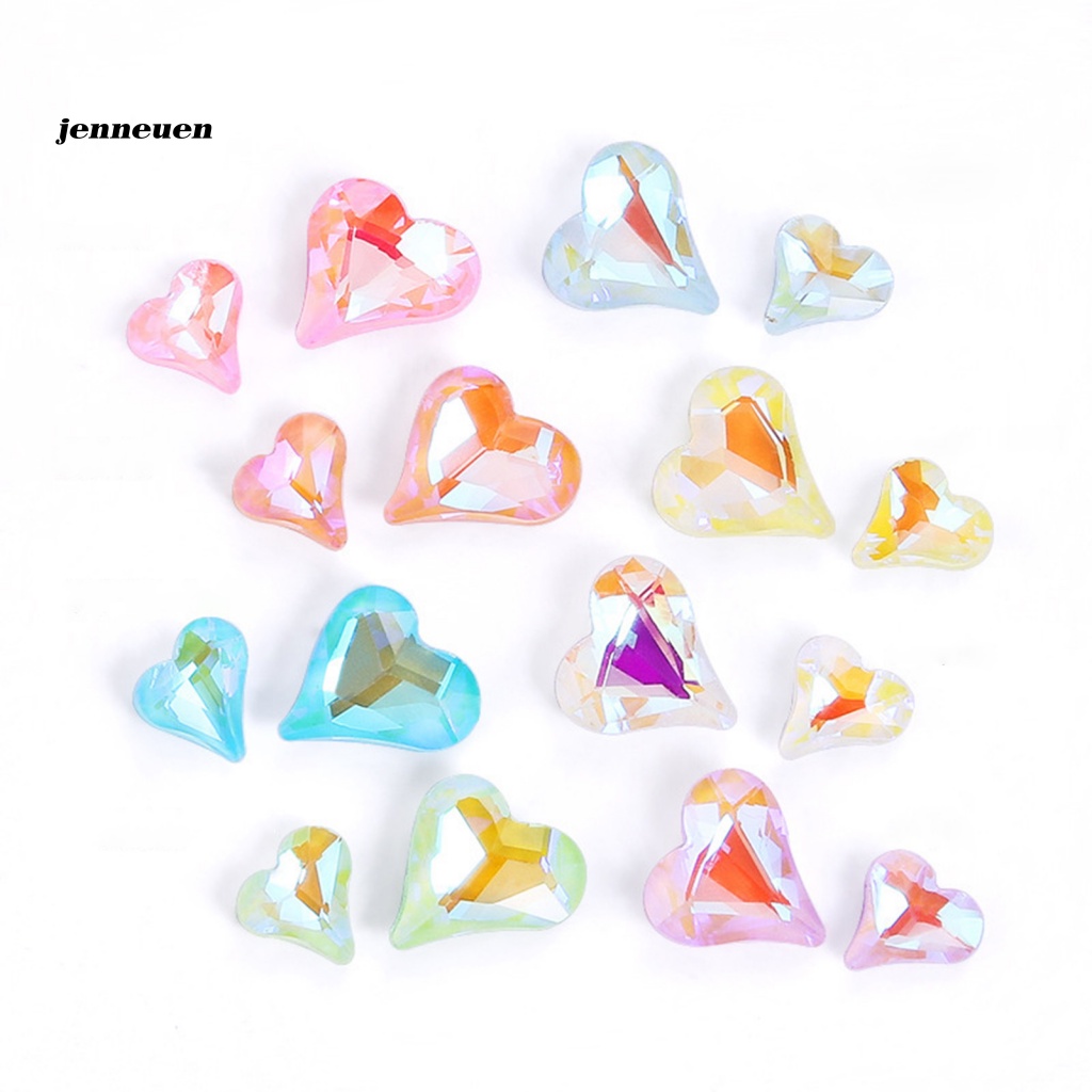 Set 10 Phụ Kiện Trang Trí Móng Tay Mini Màu Kẹo Họa Tiết Trái Tim