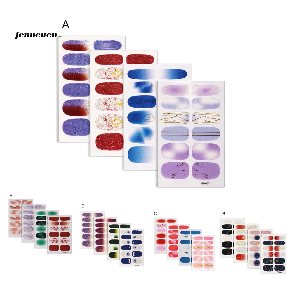 Set 4 Cuộn Giấy Dán Trang Trí Móng Tay Màu Trơn Dành Cho Nữ