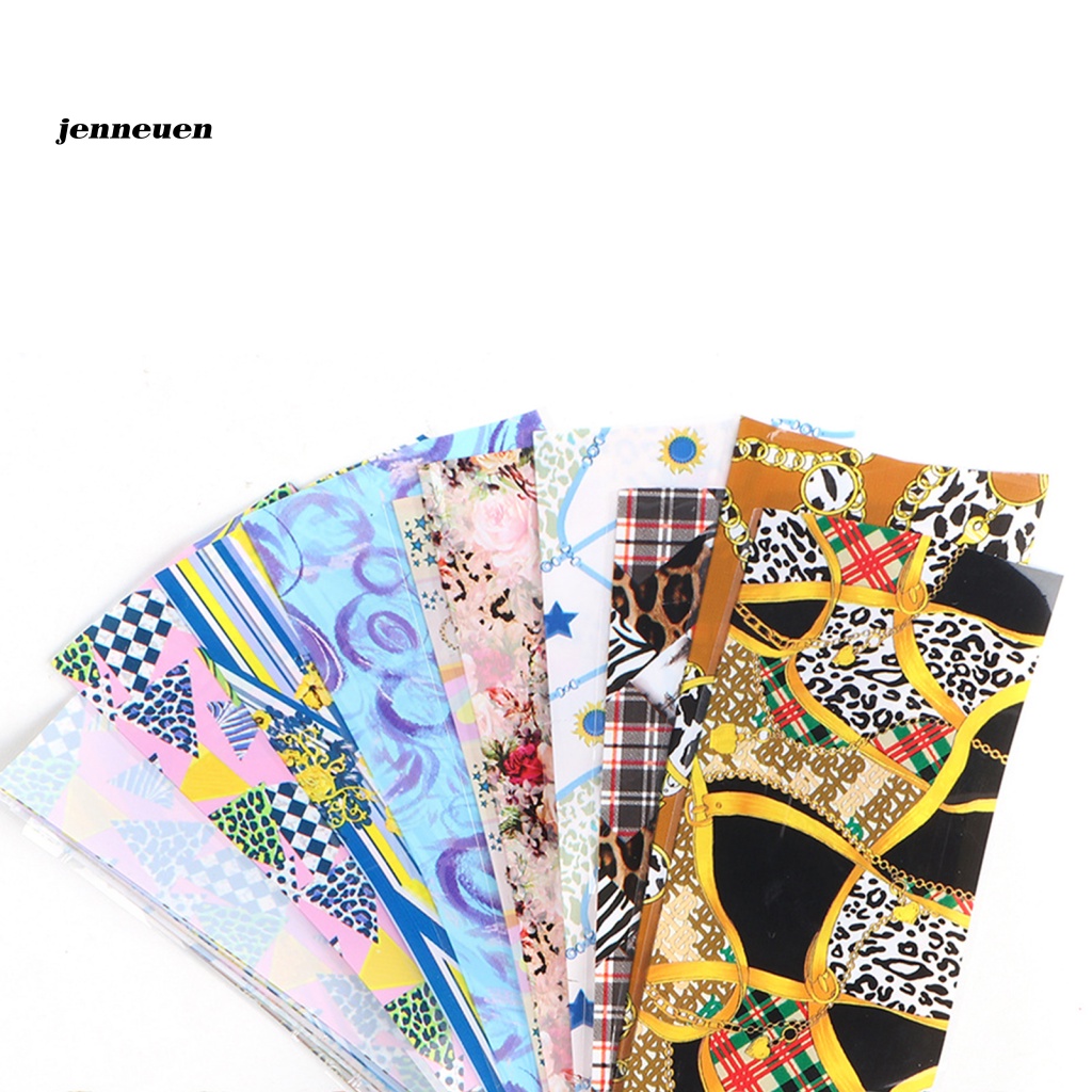 Set 10 Miếng Dán Trang Trí Móng Tay Nghệ Thuật Họa Tiết Động Vật Graffiti