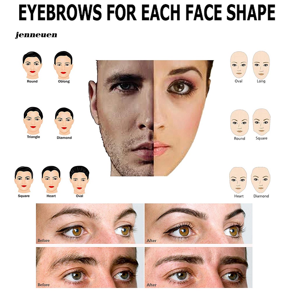 Bộ 8 Khuôn Thẻ Vẽ Lông Mày Chuyên Nghiệp