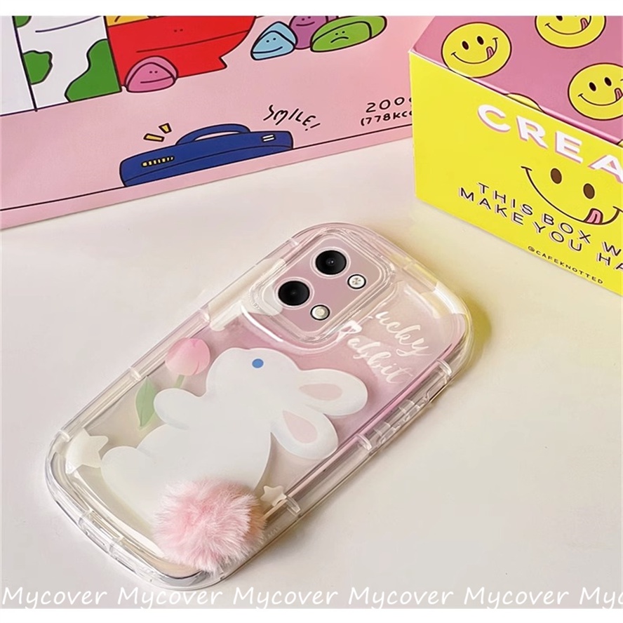 Ốp Điện Thoại Silicon Mềm Trong Suốt Hình Thỏ / Gấu Trúc 3D Cho iPhone 11 12 13 14 Pro Max X Xr Xs 8 7 6 Plus SE 2020
