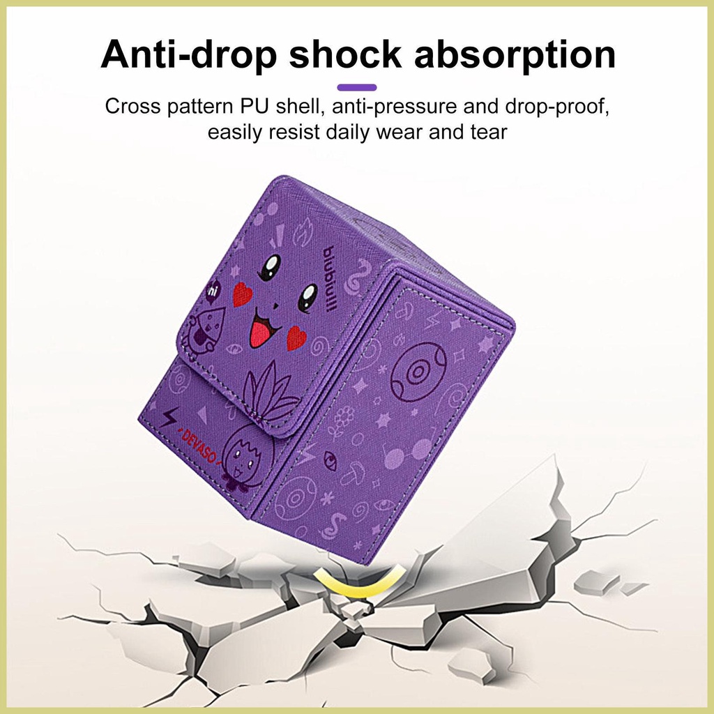 Hộp Đựng Thẻ Bài Tarot Bằng Da PU Khóa Nam Châm In Hoạt Hình Dễ Thương