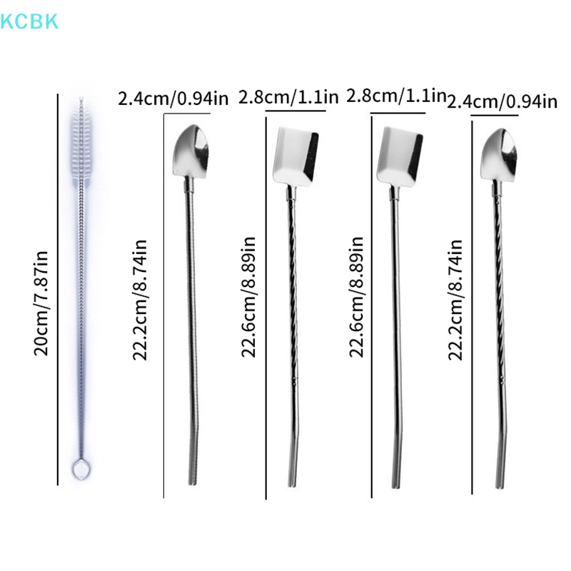 Set 4 Muỗng Inox Hình Xoắn Ốc 8.9 Inch