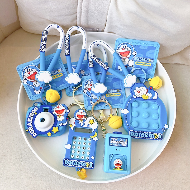 Móc Khóa Hình Máy Tính Hoạt Hình Doraemon Đáng Yêu