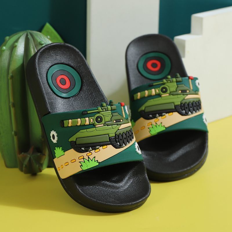 Dép Đi Trong Nhà Đế Mềm Chống Trượt Họa Tiết Hoạt Hình Thời Trang Mùa Hè Cho Bé Trai
