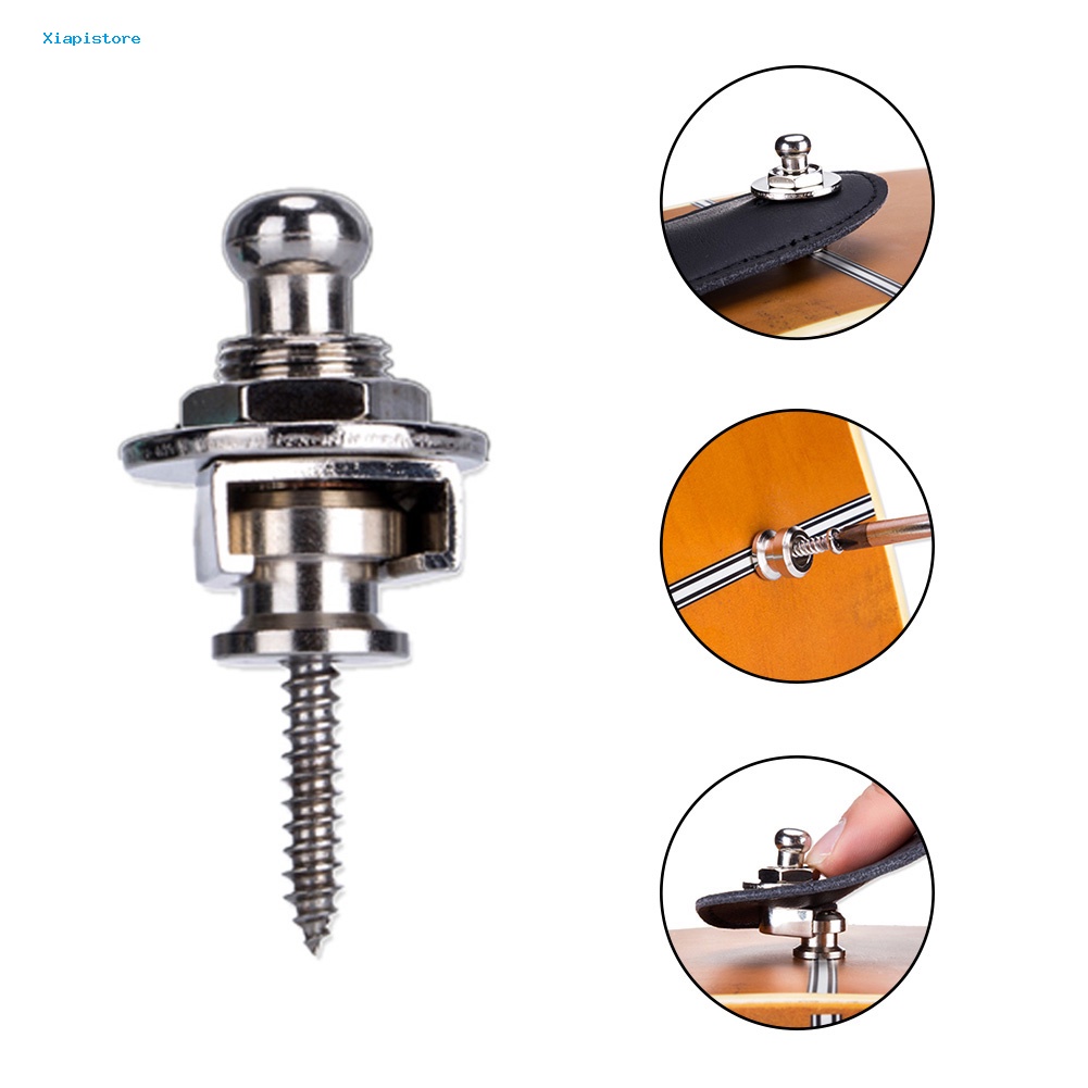 Đinh Khóa Dây Đeo Đàn Guitar Điện Bằng Kim Loại Chống Trượt