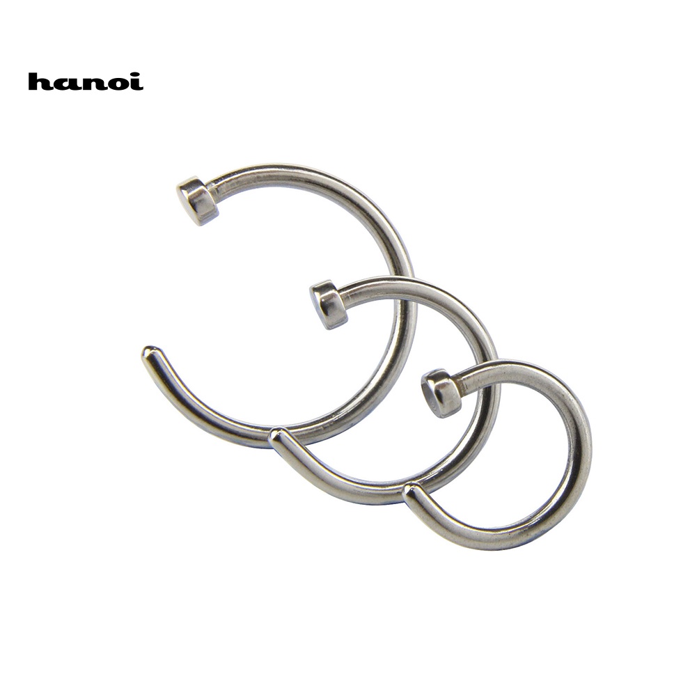 Set 14 Khuyên Mũi Bằng Thép Không Gỉ Đính Đá Cá Tính