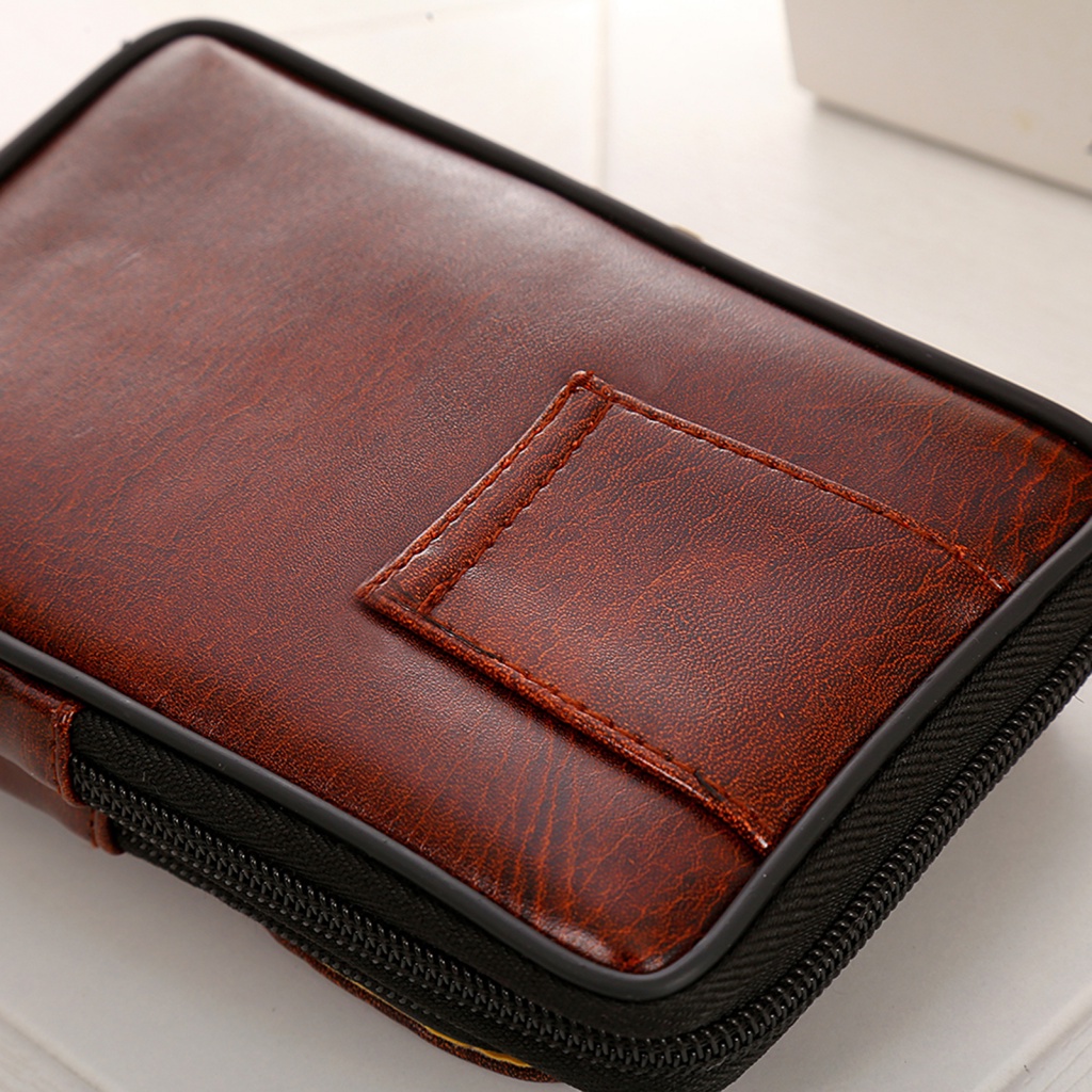 Túi Giả Da Đeo Hông Có Khóa Kéo Thời Trang Đi Bộ Cho Nam