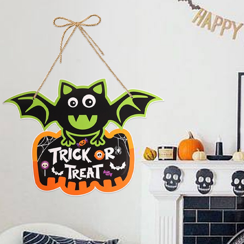 Phụ Kiện Treo Cửa Trang Trí Tiệc Halloween Hình Ma / Mèo Đen / Bí Ngô