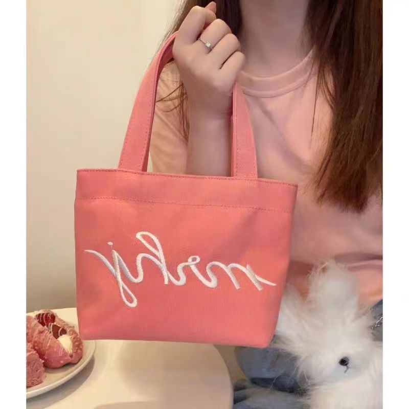 Túi Xách polo canvas Thêu Họa Tiết Đơn Giản Thời Trang Cho Nữ