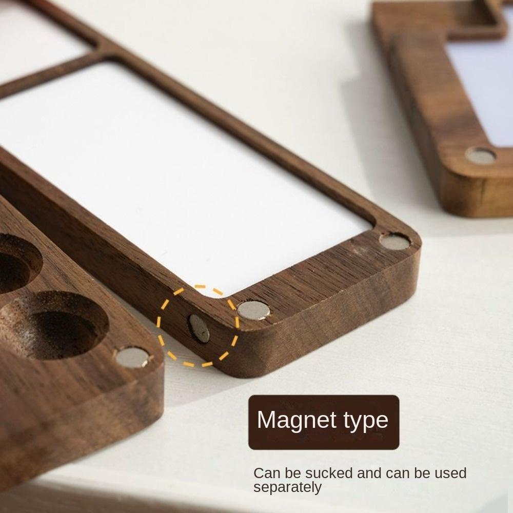 WAPKTY Hộp Màu Nước Bằng Gỗ mini Màu Đen Làm Thủ Công