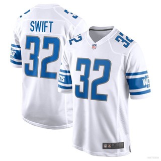 Hq1 nfl detroit lions áo thun thể thao bóng đá andre swift phiên bản người hâm mộ qh1