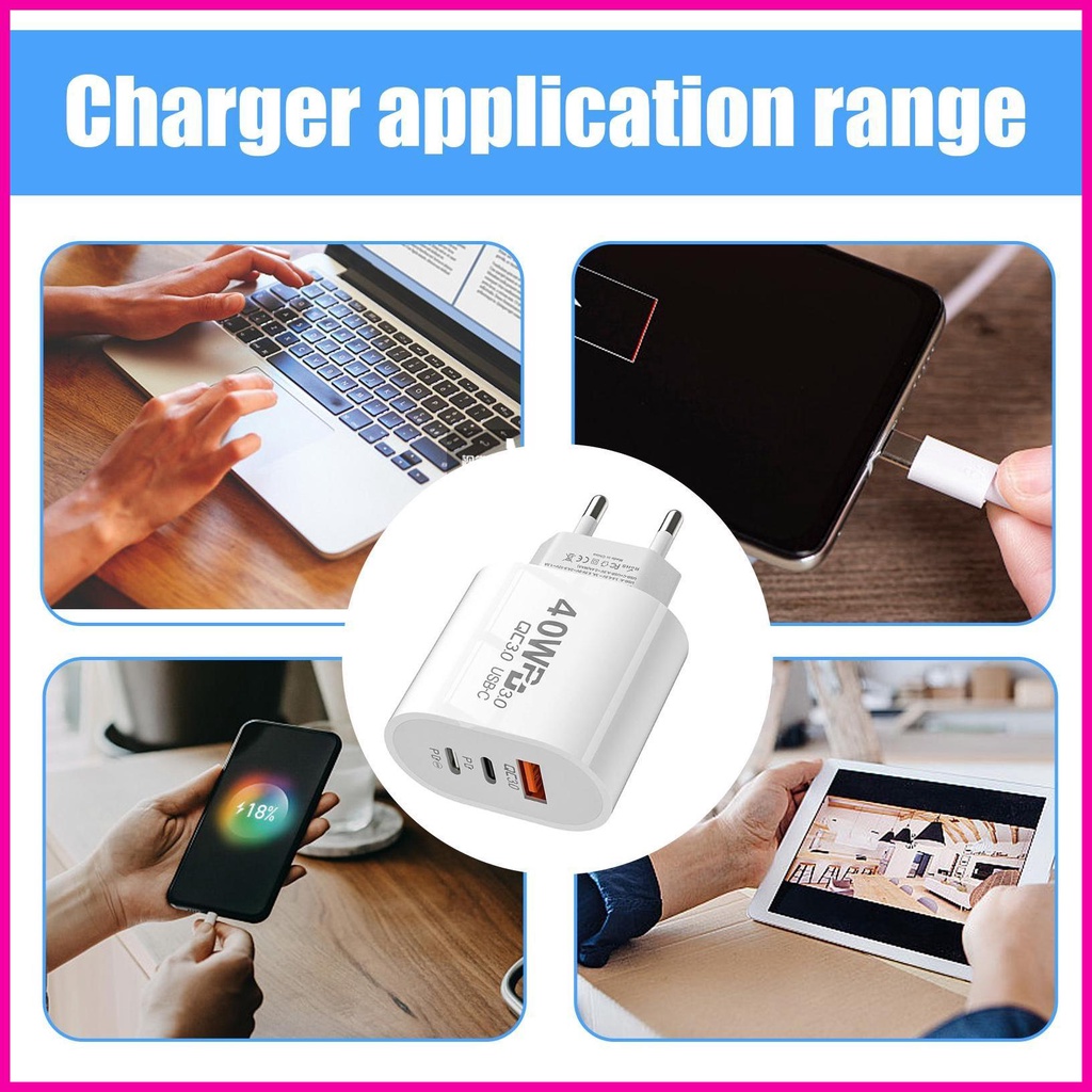 Cục Sạc Nhanh 40W USB PD Chuyên Dụng Cho Laptop