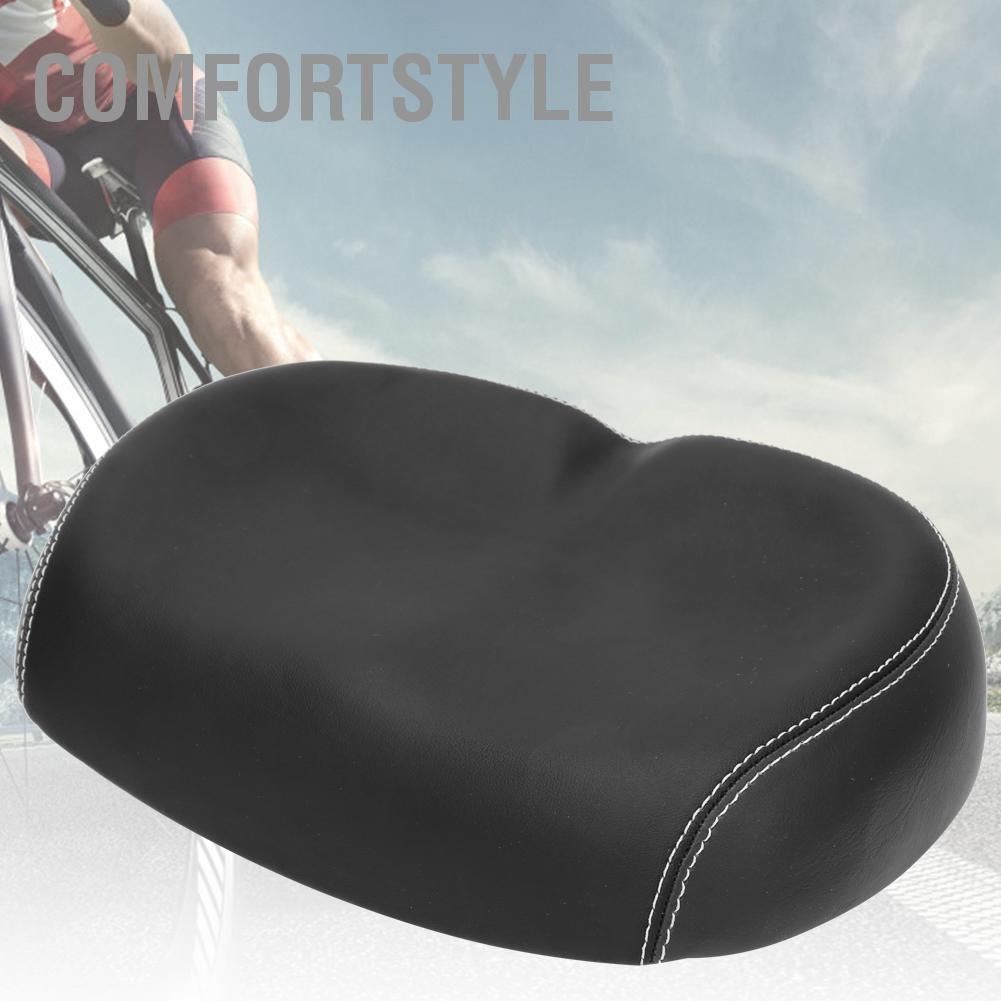 Comfortstyle Yên Xe Đạp Bằng Da PU Mở Rộng Thoải Mái Thoáng Khí Giảm Chấn Mềm Đệm Ghế