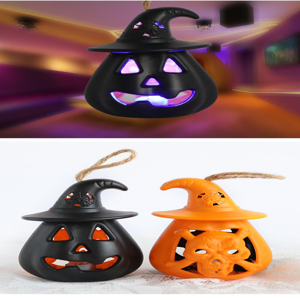 Lồng Đèn LED Hình Đầu Lâu Và Quả Bí Ngô Dùng Trang Trí Tiệc Halloween