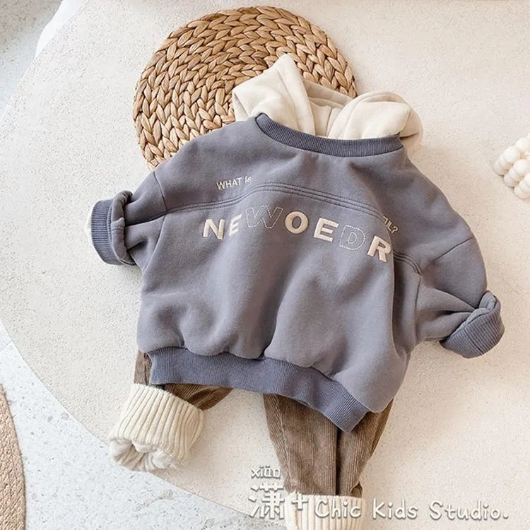 Áo Hoodie Thu Đông Tay Dài Phong Cách Thời Trang Hàn Quốc Mới Cho Bé Trai Và Bé Gái