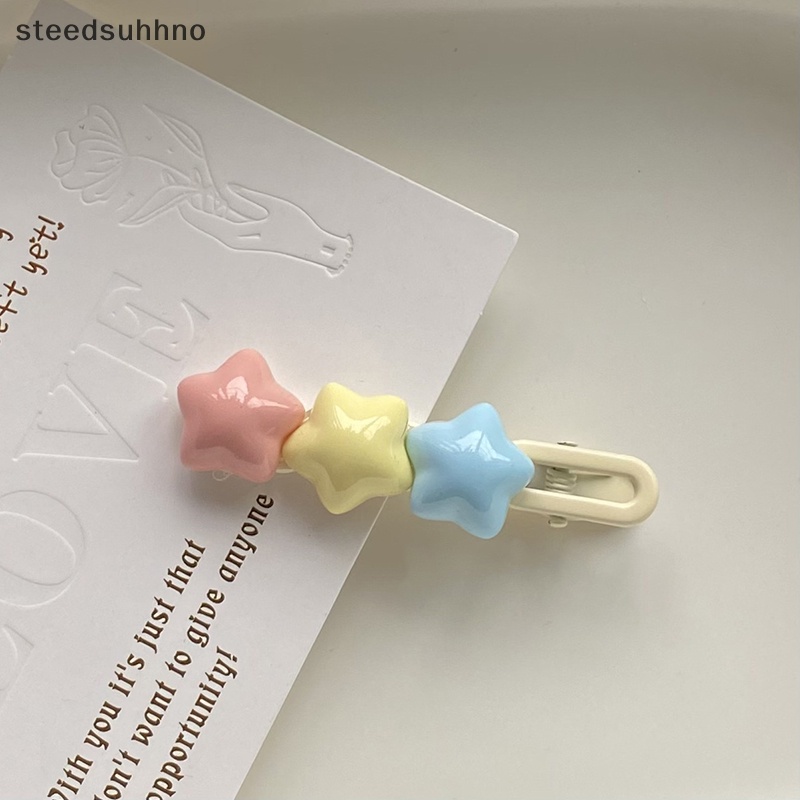 Kẹp Tóc Hình Ngôi Sao Năm Cánh Màu Kẹo Ngọt Dễ Thương Cho Bé Gái Y2k hhno