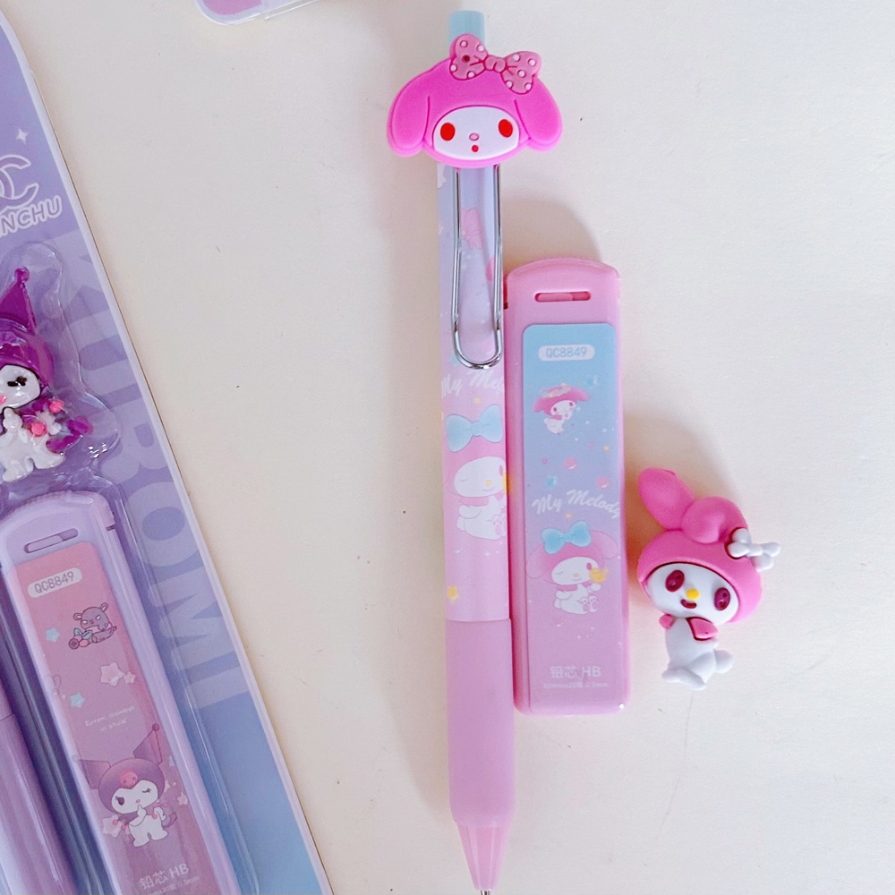 SANRIO Bút Chì Tự Động Ngòi 0.5m Hình Melody / Chó Cinnamon Đáng Yêu Cho Bé
