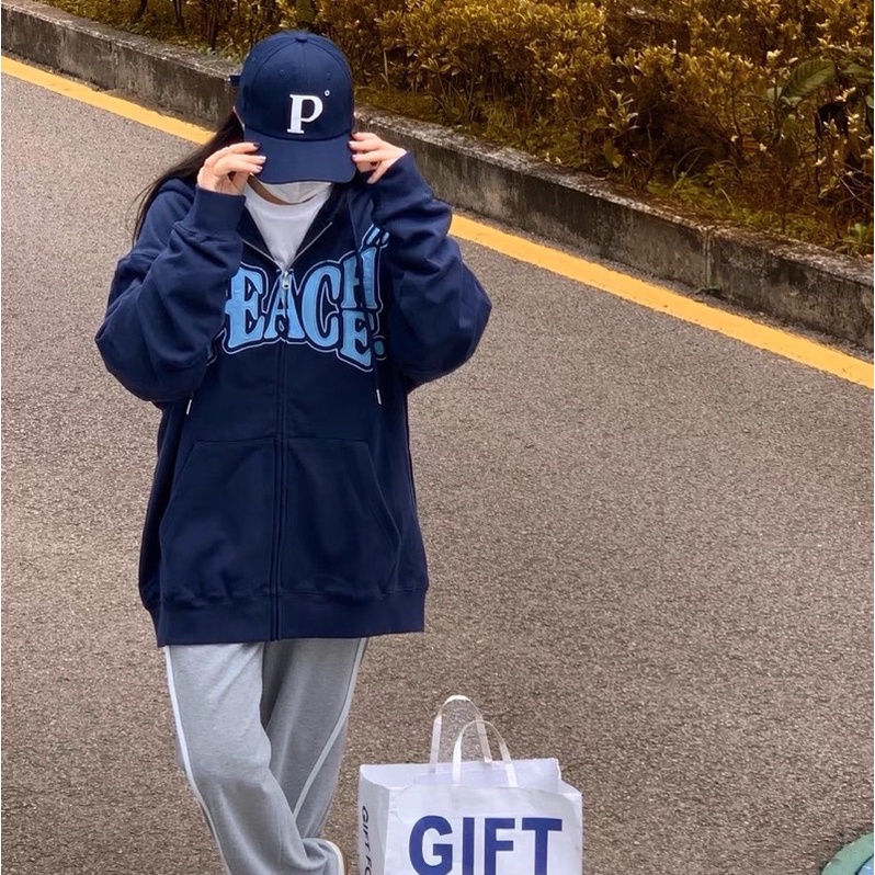 Áo Khoác Nỉ Hoodie Zip in chữ đẹp lạ dành cho nam và nữ dáng rộng