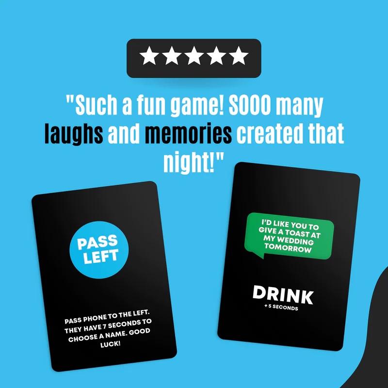 Text Or Drink: Adult Party Game - 21st Birthday Gifts for Him Or Her - Drunk Games for Adults