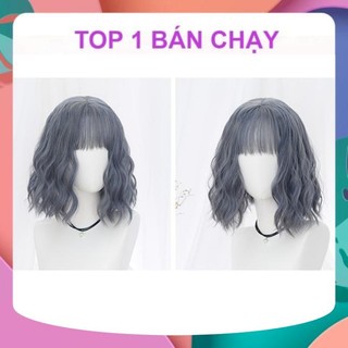 [HÀNG SIÊU CẤP] TÓC GIẢ BỘ LƯỚI HOA SÓNG NGẮN NGANG VAI TẶNG LƯỚI TRÙM