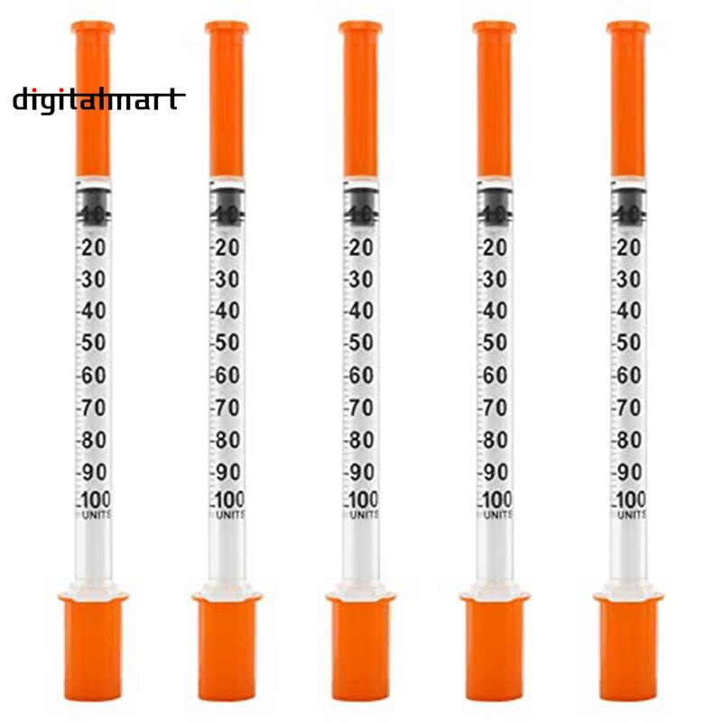 Set 100 Ống Tiêm 1 / 2-Inch (13Mm) 1Ml / Cc Bằng Nhựa Kín Đáo