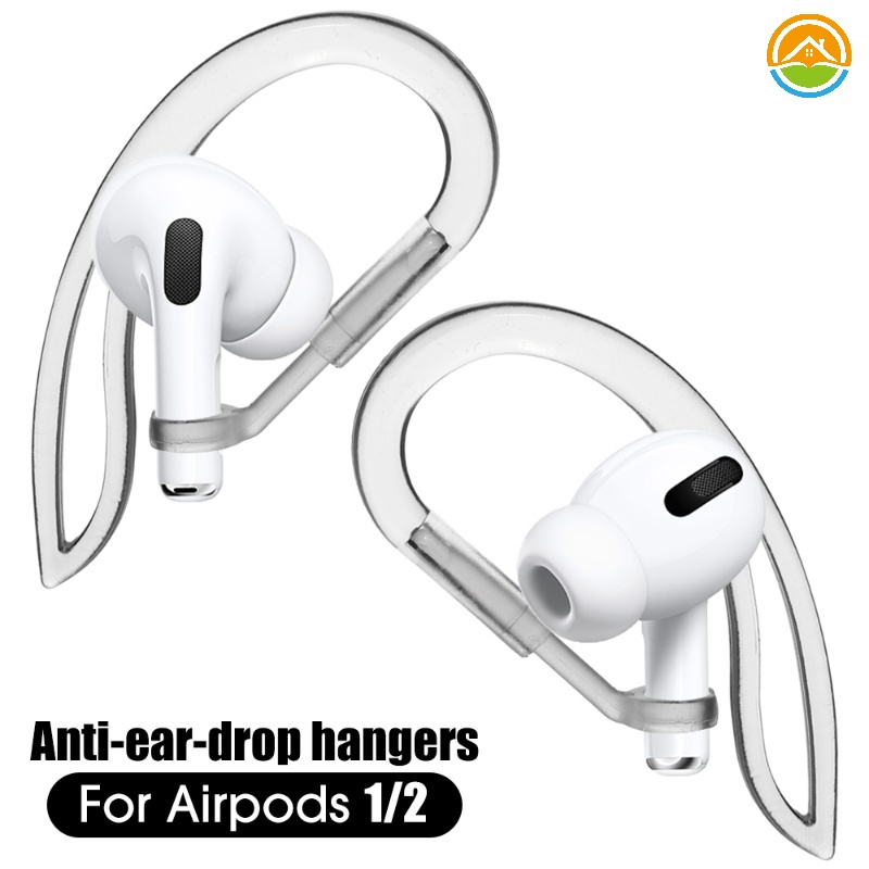 Móc Kẹp Tai Nghe Bluetooth Bằng Silicon Mềm Trong Suốt Thông Dụng Cho Airpods1 / 2