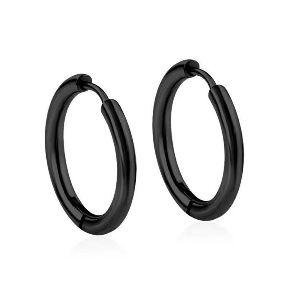 Khuyên Tai Thép Titan Hình Chữ Hello Phong Cách Punk Hàn Quốc Thời Trang Unisex
