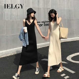 Váy đế dệt kim không tay phong cách Hàn Quốc IELGY dành cho nữ