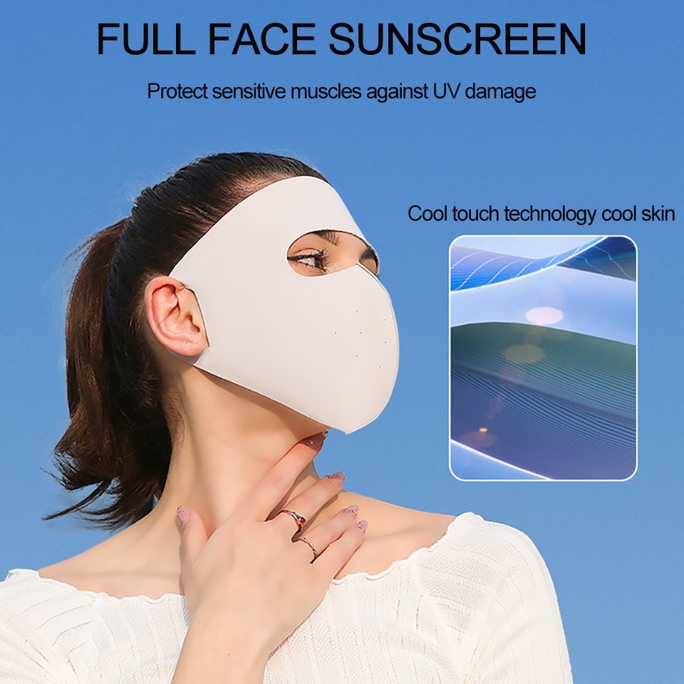 Khẩu Trang GTUBIKE Lụa Lạnh Không Đường May Chống Tia UV Thoáng Khí Thời Trang Mùa Hè Cho Nữ