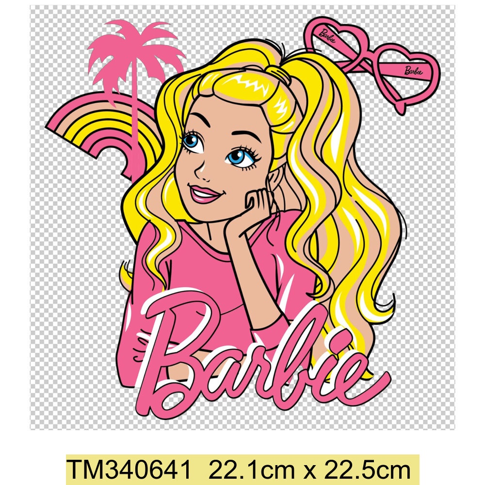 Nhãn Dán Quần Áo Họa Tiết Barbie In Nhiệt Báo Chí Miếng Dán Có Thể Giặt Sắt Trên Vinyl Miếng Dán Cho Quần Áo Túi Truyền Nhiệt Táo