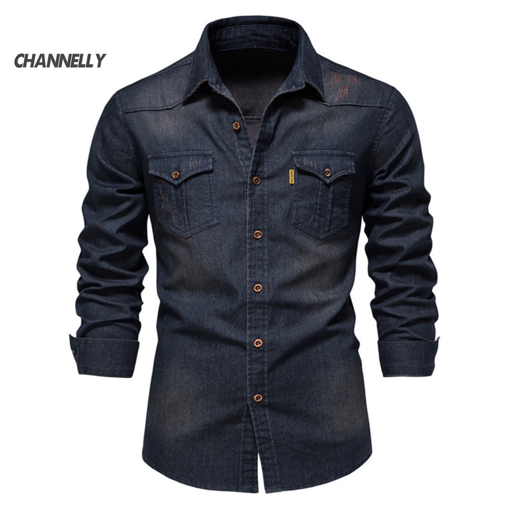 Channelly Quần Jean Áo Sơ Mi Dài Tay