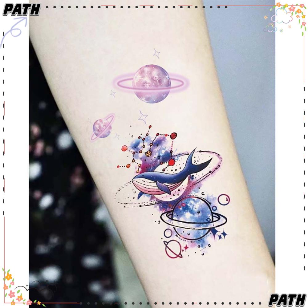 ♪Con đường♪ Miếng Dán Hình Xăm Tạm Thời Hình Hoa Hồng Và Bướm 3D Quyến Rũ Chống Thấm Nước Lâu Trôi