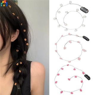 Kẹp tóc phối dây móc xích tua rua họa tiết hoa thời trang cho nữ