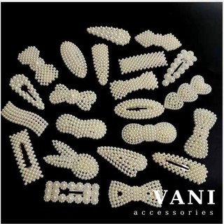 Bộ 8 Kẹp Tóc Nhựa Giả Châu Nhiều Kiểu Dáng - Vani Store - PKT00346