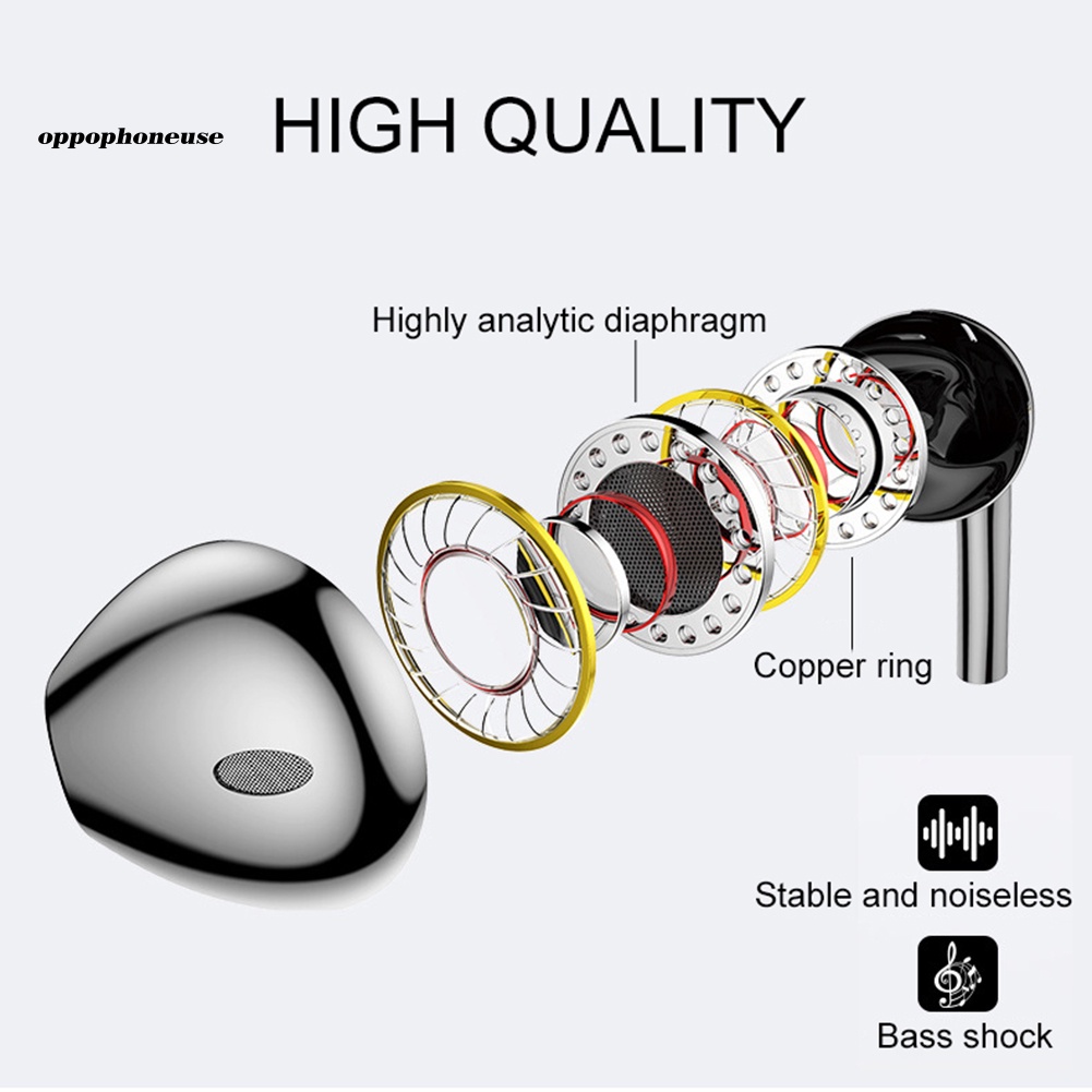 Tai Nghe Thể Thao Nhét Tai Âm Thanh Siêu Trầm Có Micro Chuyên Dụng Cho OPPO