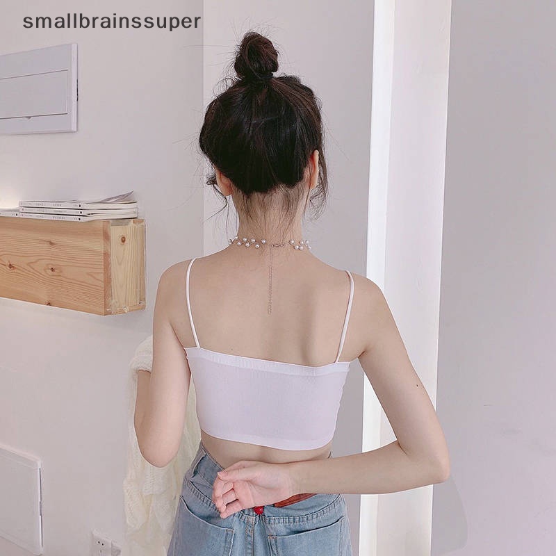 Áo Dây Bằng Lụa Mát Thoáng Khí Màu Trơn Thời Trang Mùa Hè Dành Cho Nữ SBS
