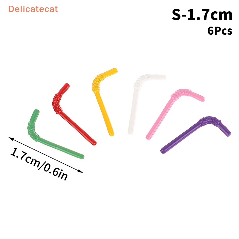 Set 6 Ống Hút Mini 1: 12 1: 6 Dành Cho Nhà Búp Bê