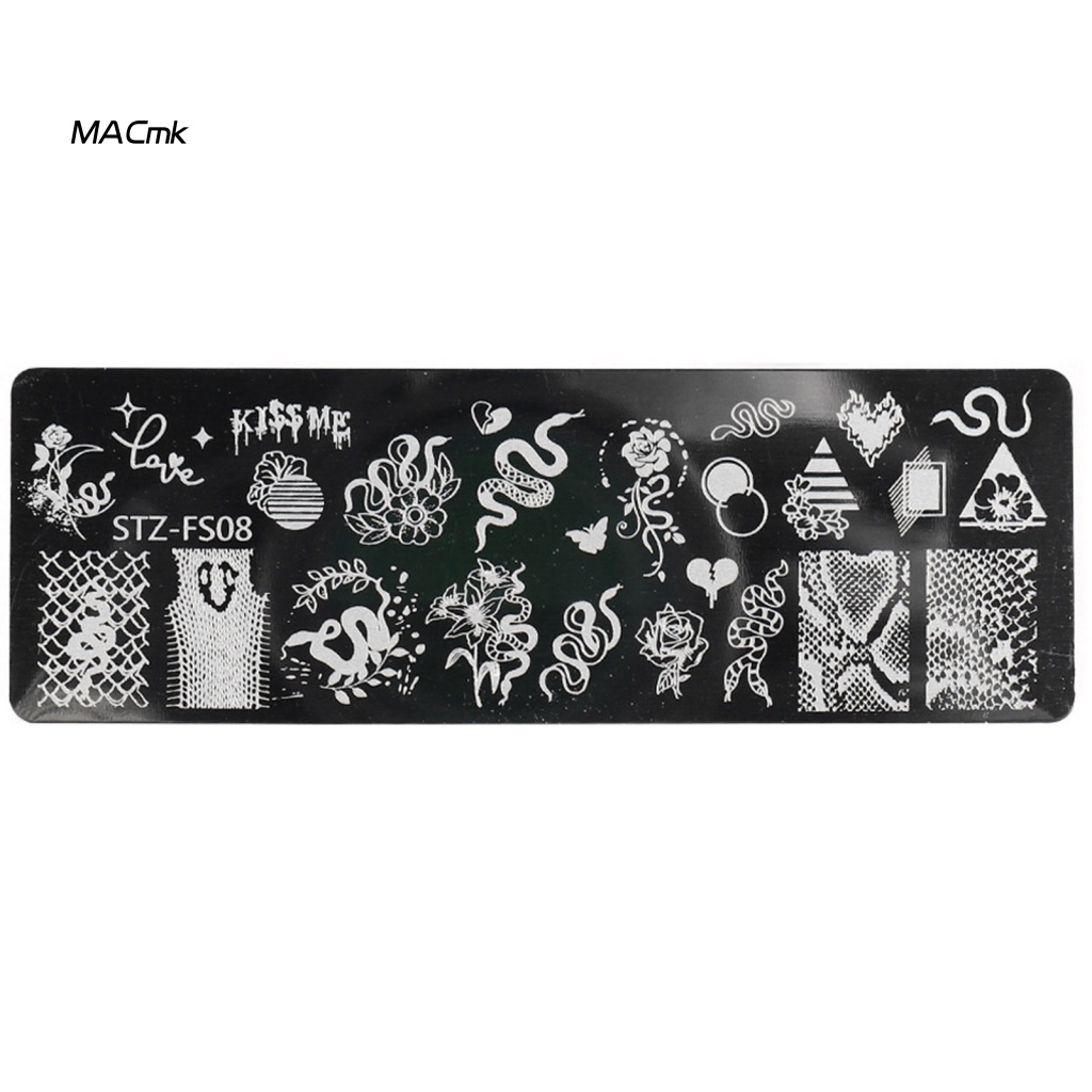 Đĩa In Hình Móng Tay Mini Bằng Thép Không Gỉ Nhiều Họa Tiết Cho Nữ