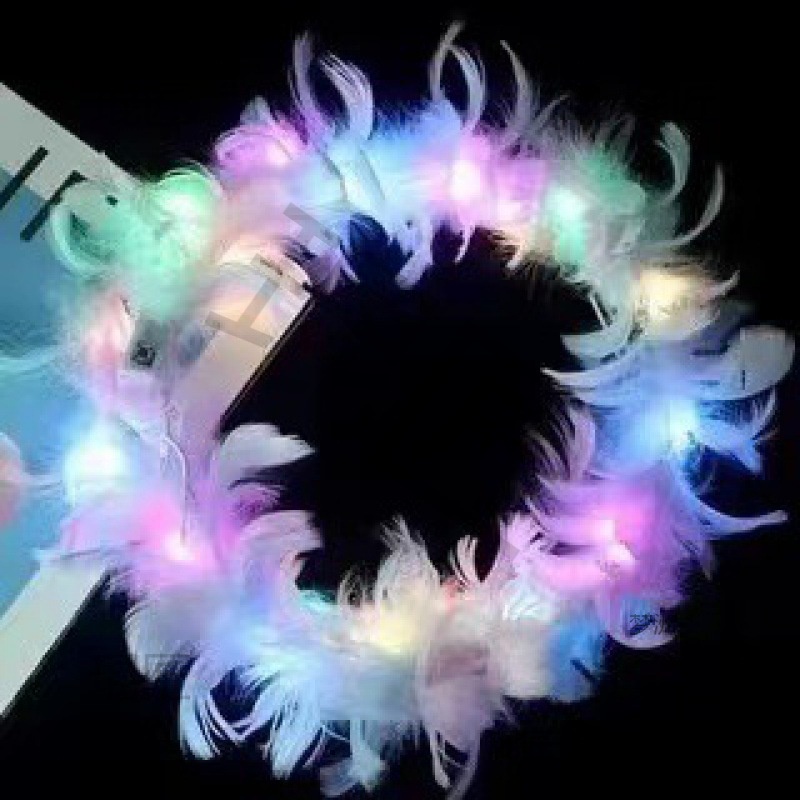 Băng đô ánh sáng có sừng phát sáng, vòng hoa đội đầu sáng bóng, kẹp tóc sừng băng đô vòng hoa