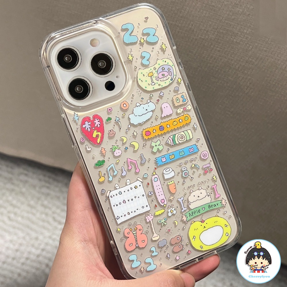 Ốp Điện Thoại tpu Mềm Chống Rơi Chống Bụi Bẩn In Hình Nốt Nhạc graffiti Cho iphone 14 13 12 11 pro max x xr 8 7 plus