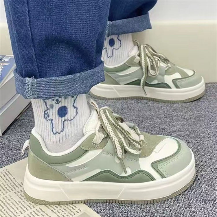 Giày Thể Thao Đế Dày Màu Xanh Matcha / Trắng Nhỏ Thời Trang Mùa Hè 2023 Mới Dành Cho Học Sinh