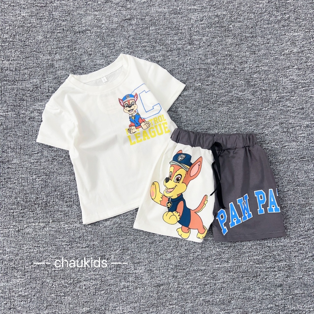 SALE SET BỘ COTTON HÌNH CHÚ CHÓ CỨU HỘ 8-18KG