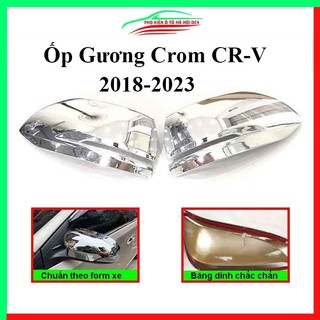 Ốp gương chiếu hậu CRV, CR-V 2018-2023 mạ crom bảo vệ chống trầy trang trí làm đẹp xe