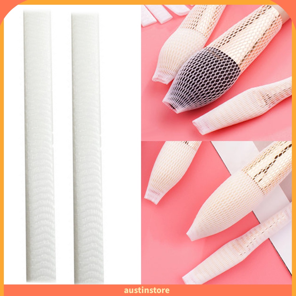 Set 20 Vỏ Lưới Bọc Cọ Trang Điểm Màu Trơn Co Giãn Tốt