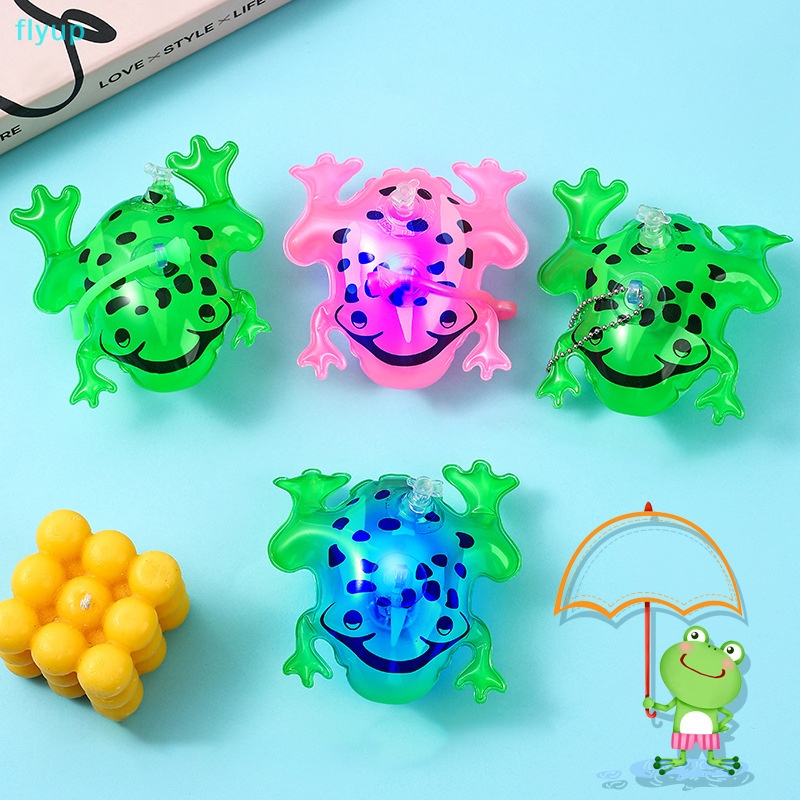 1 Bong Bóng Bơm Hơi Hình Ếch Phát Quang Kích Thước 11 / 20cm Trang Trí Tiệc